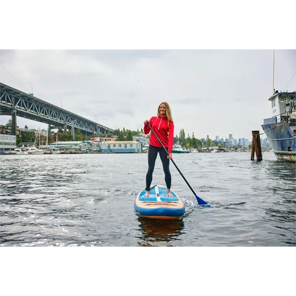 Women's sweatshirt with a half-zip, hood, moisture-wicking performance, UPF 50+ protection,... from ASI 47965 Cutter & Buck