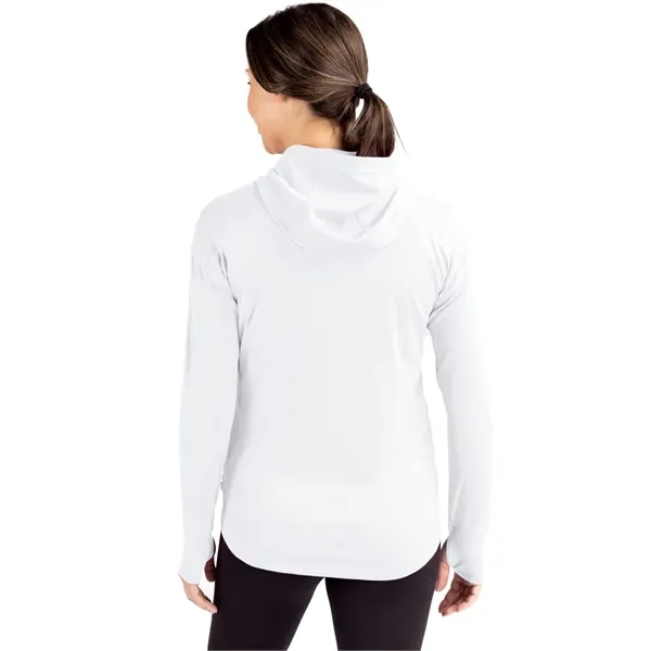 Women's sweatshirt with a half-zip, hood, moisture-wicking performance, UPF 50+ protection,... from ASI 47965 Cutter & Buck