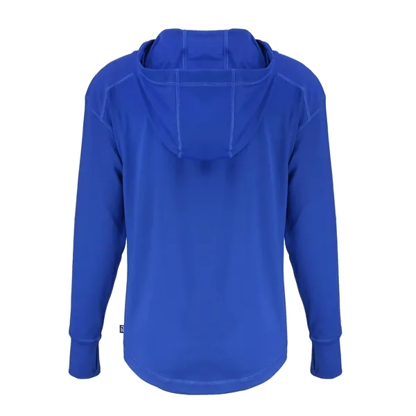 Women's sweatshirt with a half-zip, hood, moisture-wicking performance, UPF 50+ protection,... from ASI 47965 Cutter & Buck
