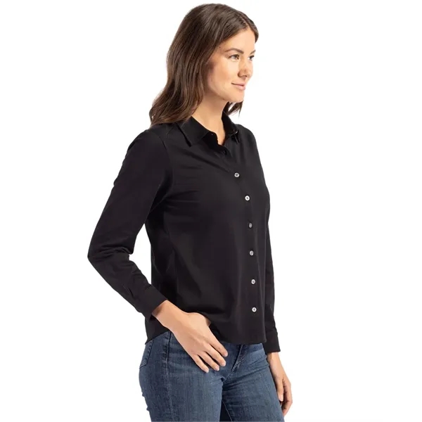 Women's dress shirt with long sleeves and UPF 50+ protection.... from ASI 47965 Cutter & Buck