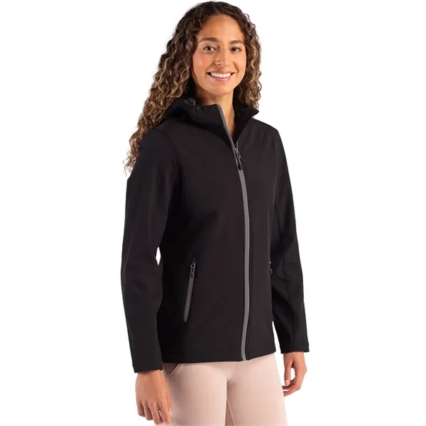 Clique Tempo Recycled Stretch Softshell Womens Hooded Jacket... from ASI 47965 Cutter & Buck