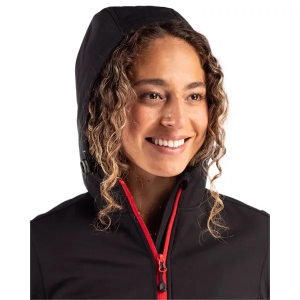 Clique Tempo Recycled Stretch Softshell Womens Hooded Jacket... from ASI 47965 Cutter & Buck