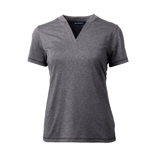 Women's top with short sleeves, matte fabric finish, UPF50+ protection, moisture-wicking... from ASI 47965 Cutter & Buck