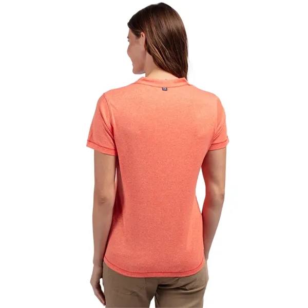 Women's top with short sleeves, matte fabric finish, UPF50+ protection, moisture-wicking... from ASI 47965 Cutter & Buck