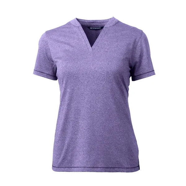 Women's top with short sleeves, matte fabric finish, UPF50+ protection, moisture-wicking... from ASI 47965 Cutter & Buck