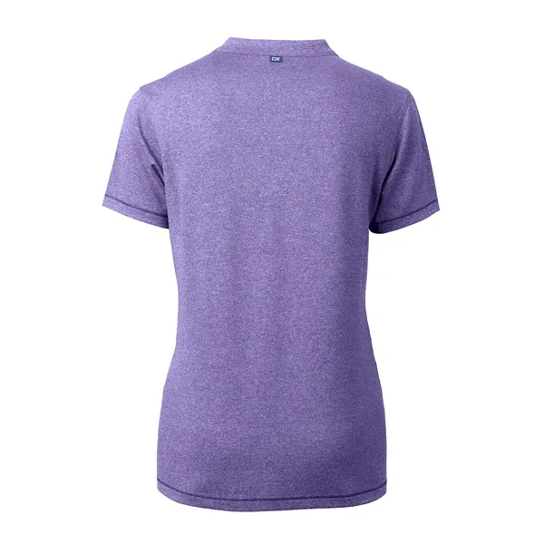 Women's top with short sleeves, matte fabric finish, UPF50+ protection, moisture-wicking... from ASI 47965 Cutter & Buck