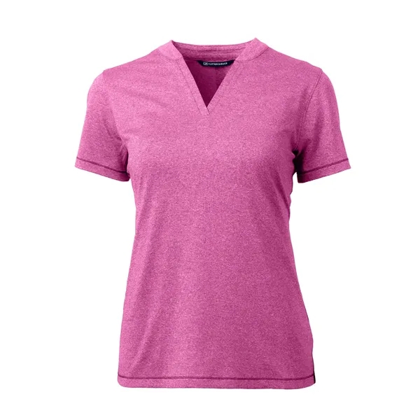 Women's top with short sleeves, matte fabric finish, UPF50+ protection, moisture-wicking... from ASI 47965 Cutter & Buck