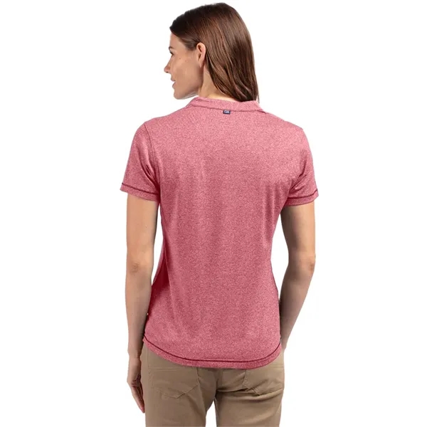Women's top with short sleeves, matte fabric finish, UPF50+ protection, moisture-wicking... from ASI 47965 Cutter & Buck