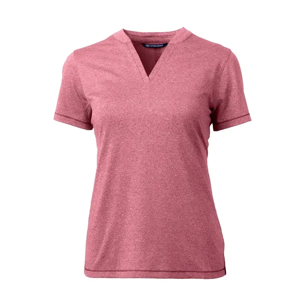 Women's top with short sleeves, matte fabric finish, UPF50+ protection, moisture-wicking... from ASI 47965 Cutter & Buck