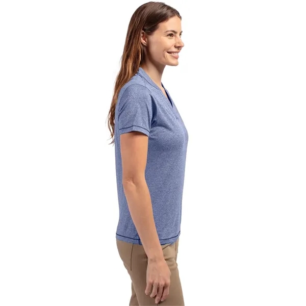Women's top with short sleeves, matte fabric finish, UPF50+ protection, moisture-wicking... from ASI 47965 Cutter & Buck