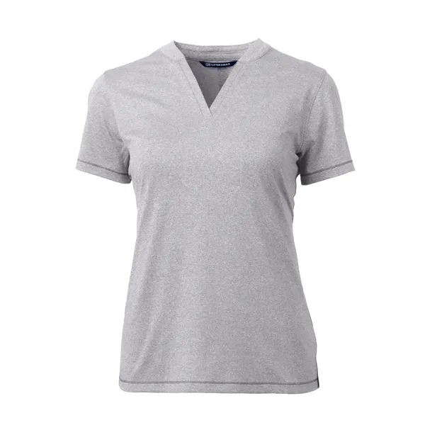 Women's top with short sleeves, matte fabric finish, UPF50+ protection, moisture-wicking... from ASI 47965 Cutter & Buck