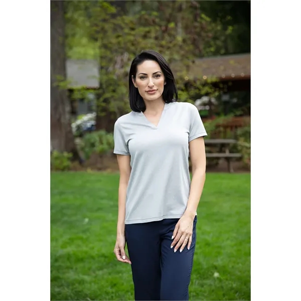 Women's top with short sleeves, matte fabric finish, UPF50+ protection, moisture-wicking... from ASI 47965 Cutter & Buck