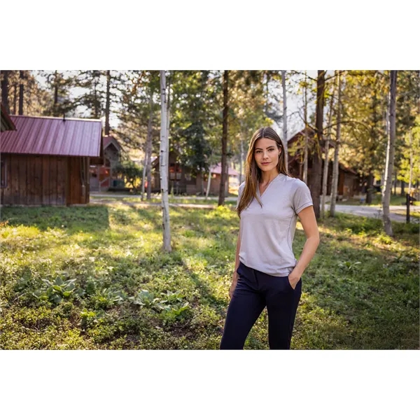 Women's top with short sleeves, matte fabric finish, UPF50+ protection, moisture-wicking... from ASI 47965 Cutter & Buck