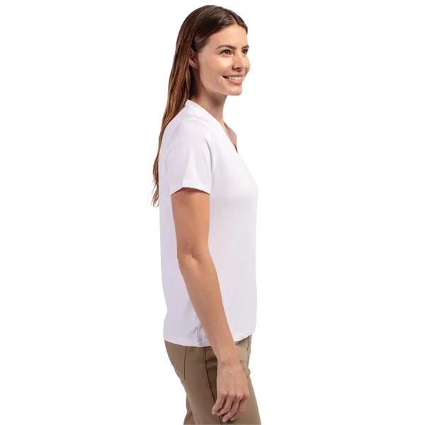 Women's top with short sleeves, matte fabric finish, UPF50+ protection, moisture-wicking... from ASI 47965 Cutter & Buck