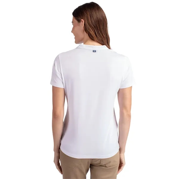 Women's top with short sleeves, matte fabric finish, UPF50+ protection, moisture-wicking... from ASI 47965 Cutter & Buck