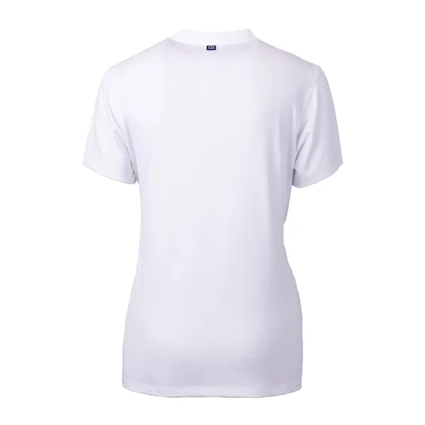 Women's top with short sleeves, matte fabric finish, UPF50+ protection, moisture-wicking... from ASI 47965 Cutter & Buck