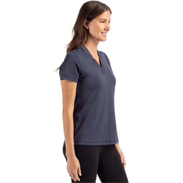 Women's top with short sleeves, matte fabric finish, UPF50+ protection, moisture-wicking... from ASI 47965 Cutter & Buck
