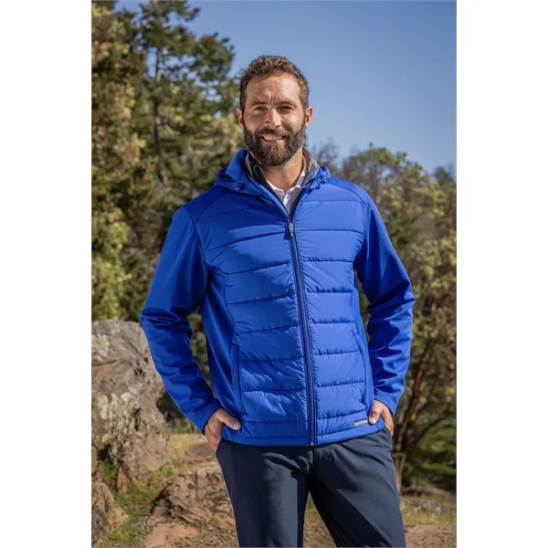 Men's jacket with a full-zip, hood, softshell, and wind and water... from ASI 47965 Cutter & Buck