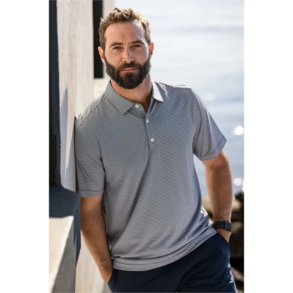 Men's polo with 4-way stretch, short sleeves, UPF50+ sun protection, and... from ASI 47965 Cutter & Buck