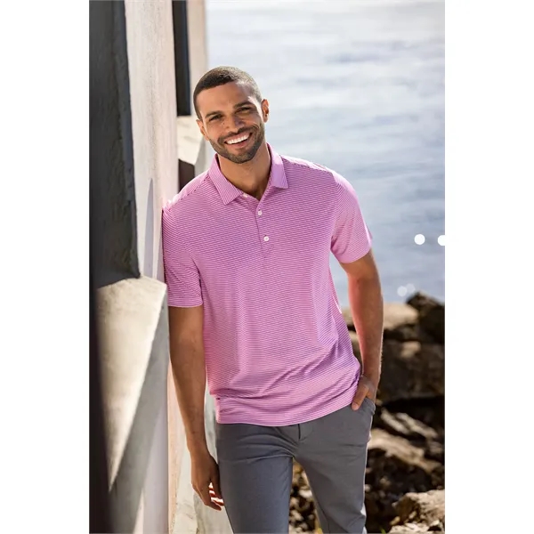 Men's polo with 4-way stretch, short sleeves, UPF50+ sun protection, and... from ASI 47965 Cutter & Buck