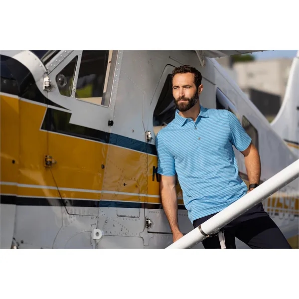 Men's polo with four-way stretch, short sleeves, moisture-wicking performance, and UPF50+... from ASI 47965 Cutter & Buck