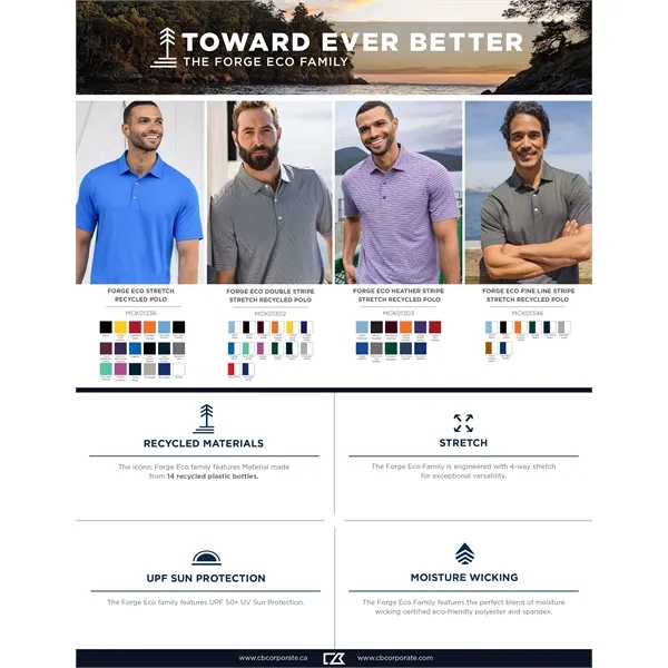 Men's polo with four-way stretch, short sleeves, moisture-wicking performance, and UPF50+... from ASI 47965 Cutter & Buck