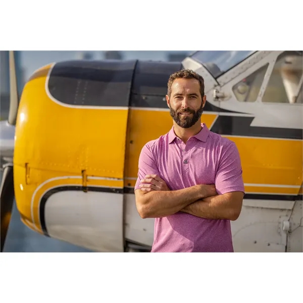 Men's polo with short sleeves, 4-way stretch, moisture-wicking performance, and UPF50+... from ASI 47965 Cutter & Buck