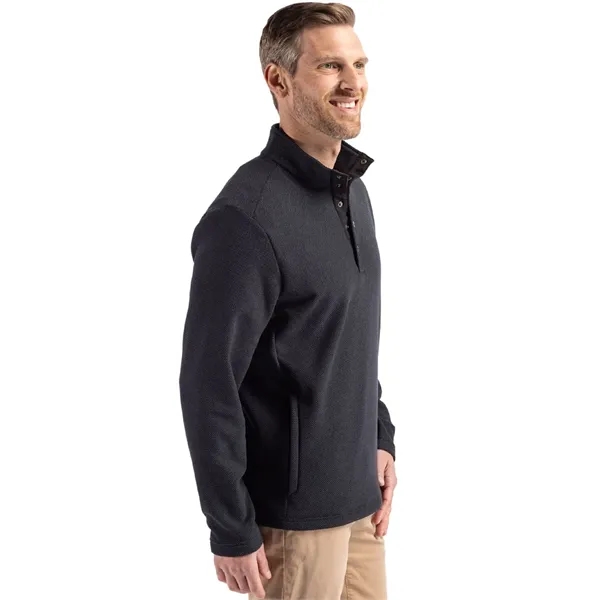Men's sweatshirt with moisture-wicking performance and snap placket closure.... from ASI 47965 Cutter & Buck
