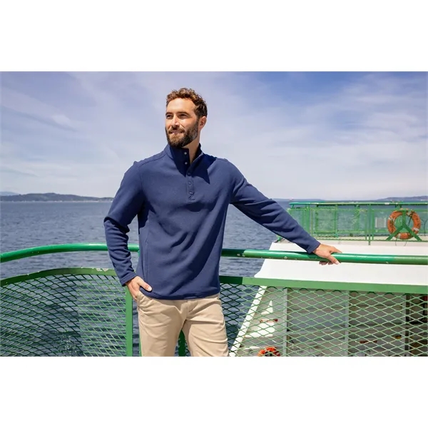 Men's sweatshirt with moisture-wicking performance and snap placket closure.... from ASI 47965 Cutter & Buck