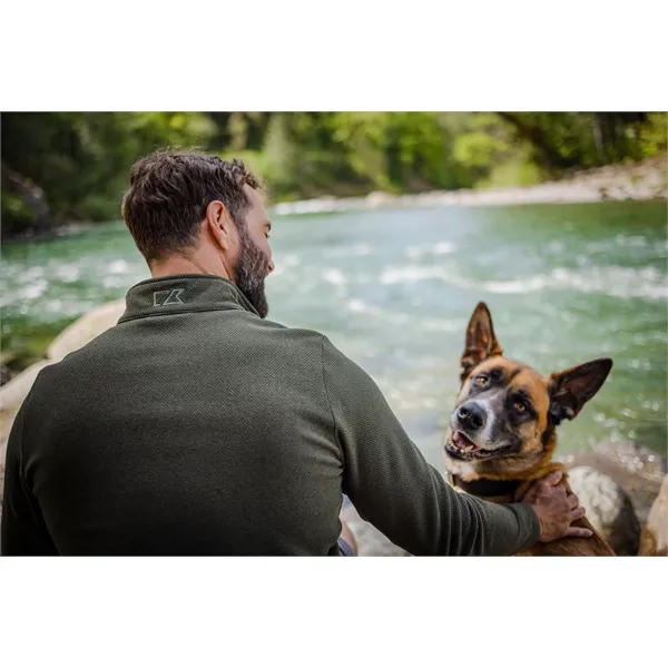 Men's sweatshirt with moisture-wicking performance and snap placket closure.... from ASI 47965 Cutter & Buck