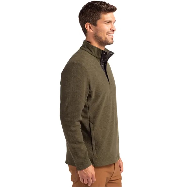 Men's sweatshirt with moisture-wicking performance and snap placket closure.... from ASI 47965 Cutter & Buck