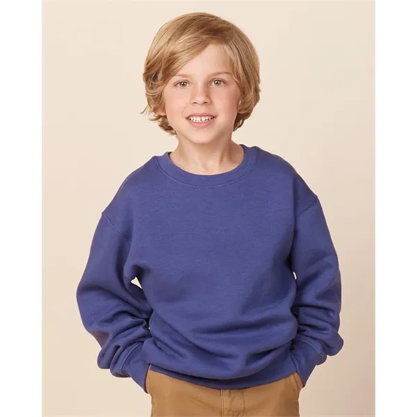Cozy 9 oz youth fleece crew with a smooth print-ready face,... from ASI 72657 Active Life Promo / Active Life