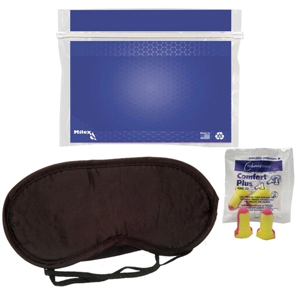 Sleep kit with a bag, earplugs, and sleep mask.... from ASI 84514 Safety Made
