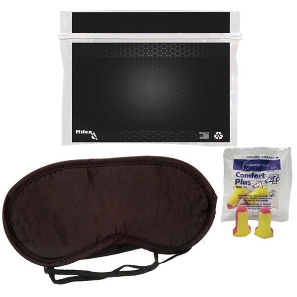 Sleep kit with a bag, earplugs, and sleep mask.... from ASI 84514 Safety Made