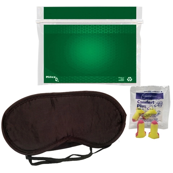 Sleep kit with a bag, earplugs, and sleep mask.... from ASI 84514 Safety Made