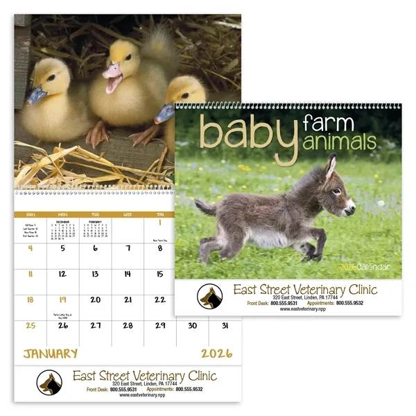 Baby Farm Animals - Spiral... from ASI 40480 Koozie Group / Norwood Triumph Calendar