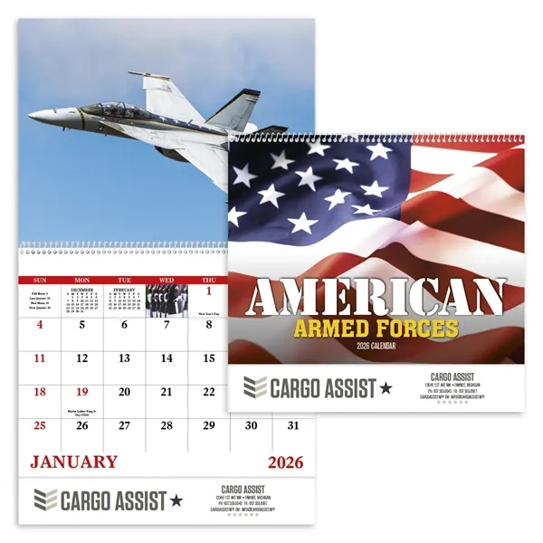 American Armed Forces - Spiral... from ASI 40480 Koozie Group / Norwood Triumph Calendar