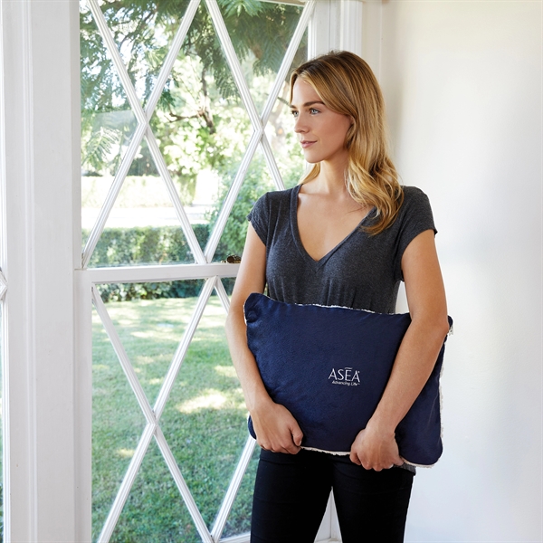 Super soft faux lambswool 50" x 60" blanket that doubles as... from ASI 73520 Neet Feet / Kanata Blanket