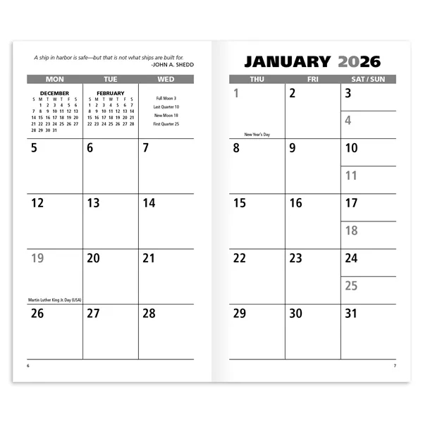 Value Monthly Pocket Planner... from ASI 40480 Koozie Group / Norwood Triumph Calendar