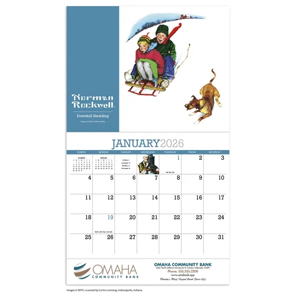 Norman Rockwell Appointment Calendar - Stapled... from ASI 40480 Koozie Group / HotLine®