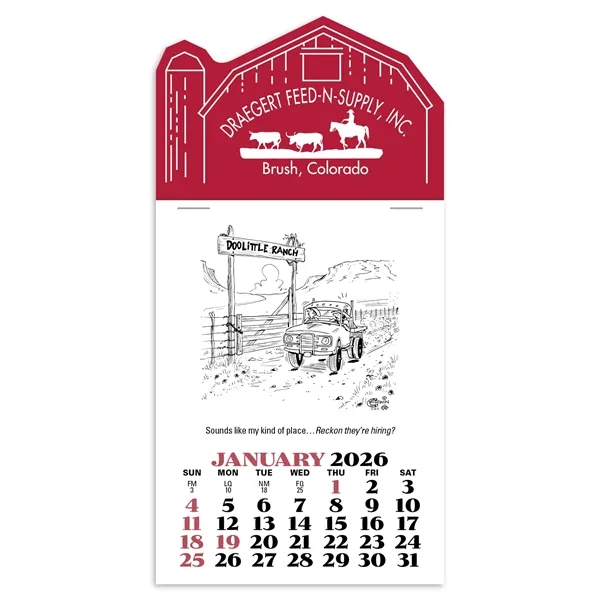 Press-N-Stick Cowboy Calendar... from ASI 40480 Koozie Group