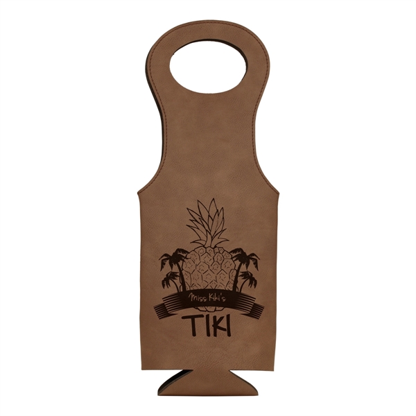 Leatherette wine bag that's water-resistant, easy to clear and features a... from ASI 74601 Calico