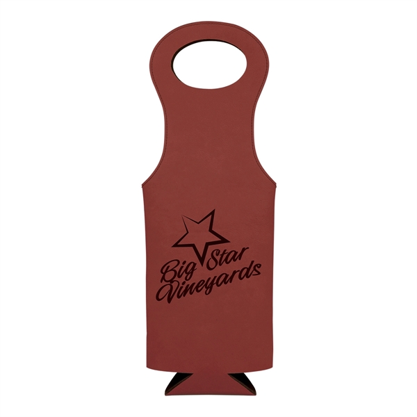 Leatherette wine bag that's water-resistant, easy to clear and features a... from ASI 74601 Calico