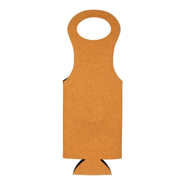 Cork wine bag with handle hole, black foam lining for insulation... from ASI 74601 Calico