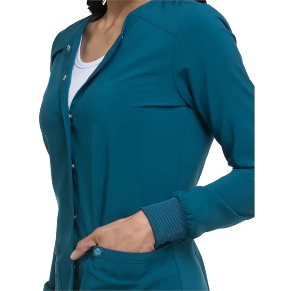 Dickies EDS Essentials Women's Snap Front Warm-up Jacket... from ASI 86018 Scrub Authority / Uniform Stores