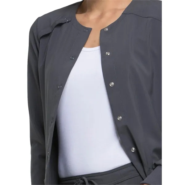 Dickies EDS Essentials Women's Snap Front Warm-up Jacket... from ASI 86018 Scrub Authority / Uniform Stores