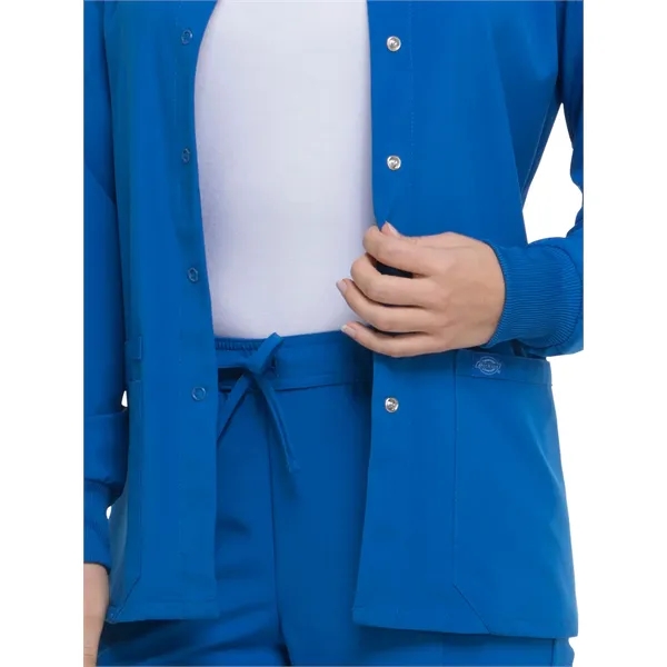 Dickies EDS Essentials Women's Snap Front Warm-up Jacket... from ASI 86018 Scrub Authority / Uniform Stores