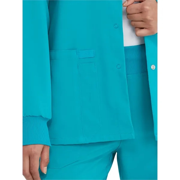 Dickies EDS Essentials Women's Snap Front Warm-up Jacket... from ASI 86018 Scrub Authority / Uniform Stores
