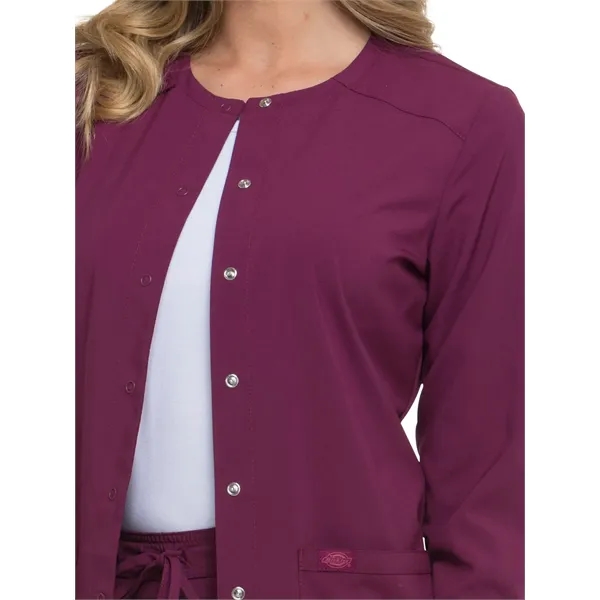 Dickies EDS Essentials Women's Snap Front Warm-up Jacket... from ASI 86018 Scrub Authority / Uniform Stores
