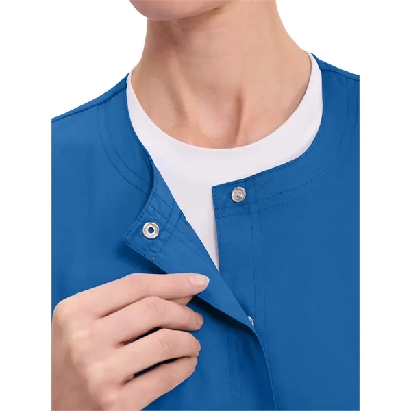 Cherokee WW Revolution Women's Snap Front Warm-Up Jacket... from ASI 86018 Scrub Authority / Uniform Stores